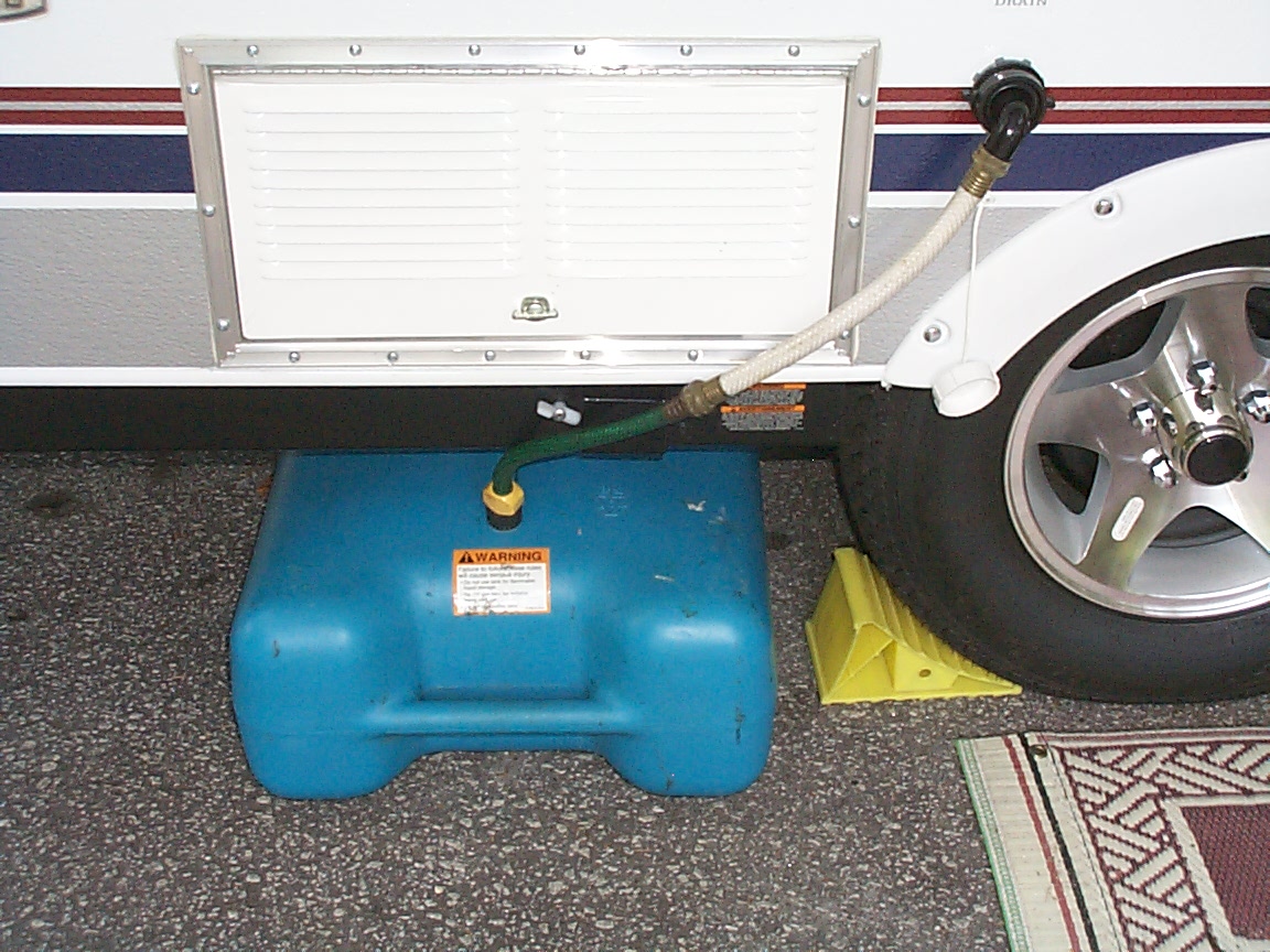 Grey Auxiliary Tanks For Campers and RVs